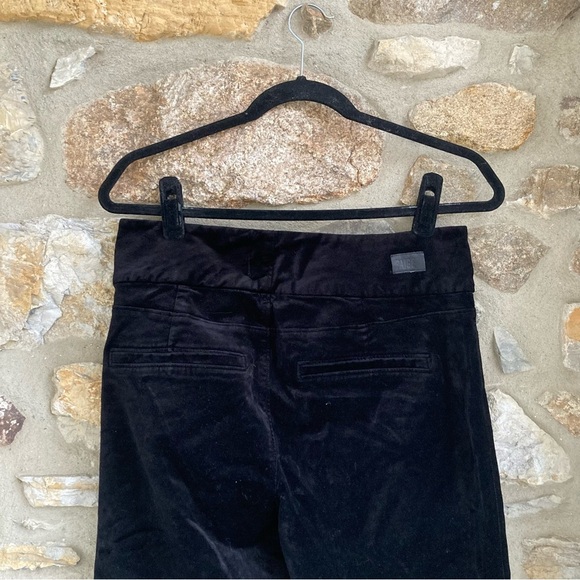 NWT PAIGE Claudine High Waist Crop Flare Pants In Black Velvet Womens 30 $219 - Picture 6 of 12